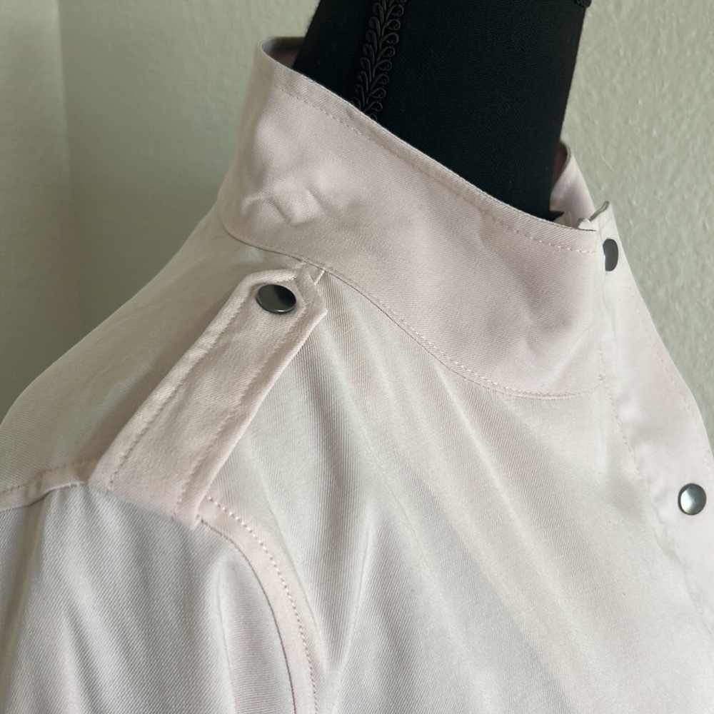 Belle by Kim Gravel Twill Utility Jacket in Pink Quartz Size Medium - Picture 8 of 12